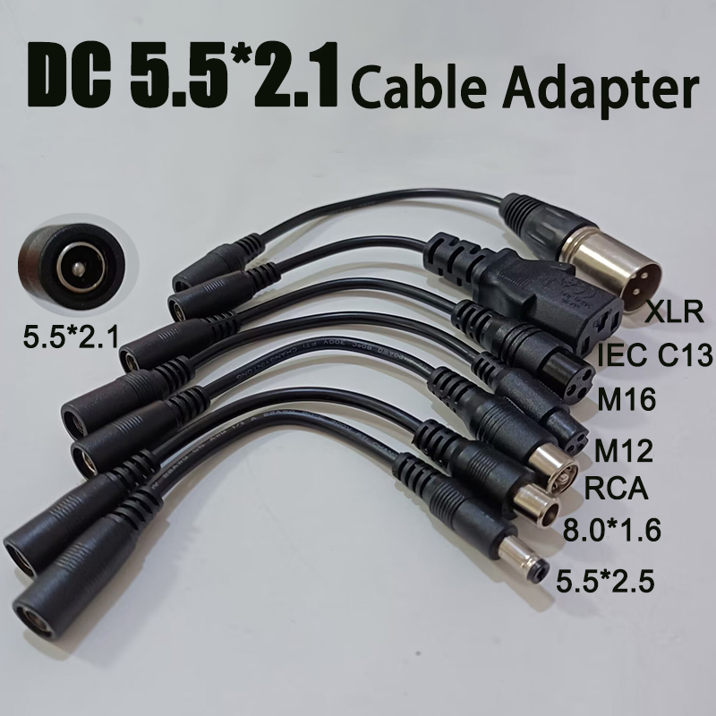 Electric Scooter Charger - DC 5.5x2.1에서 M12, M16, 3핀 XLR,