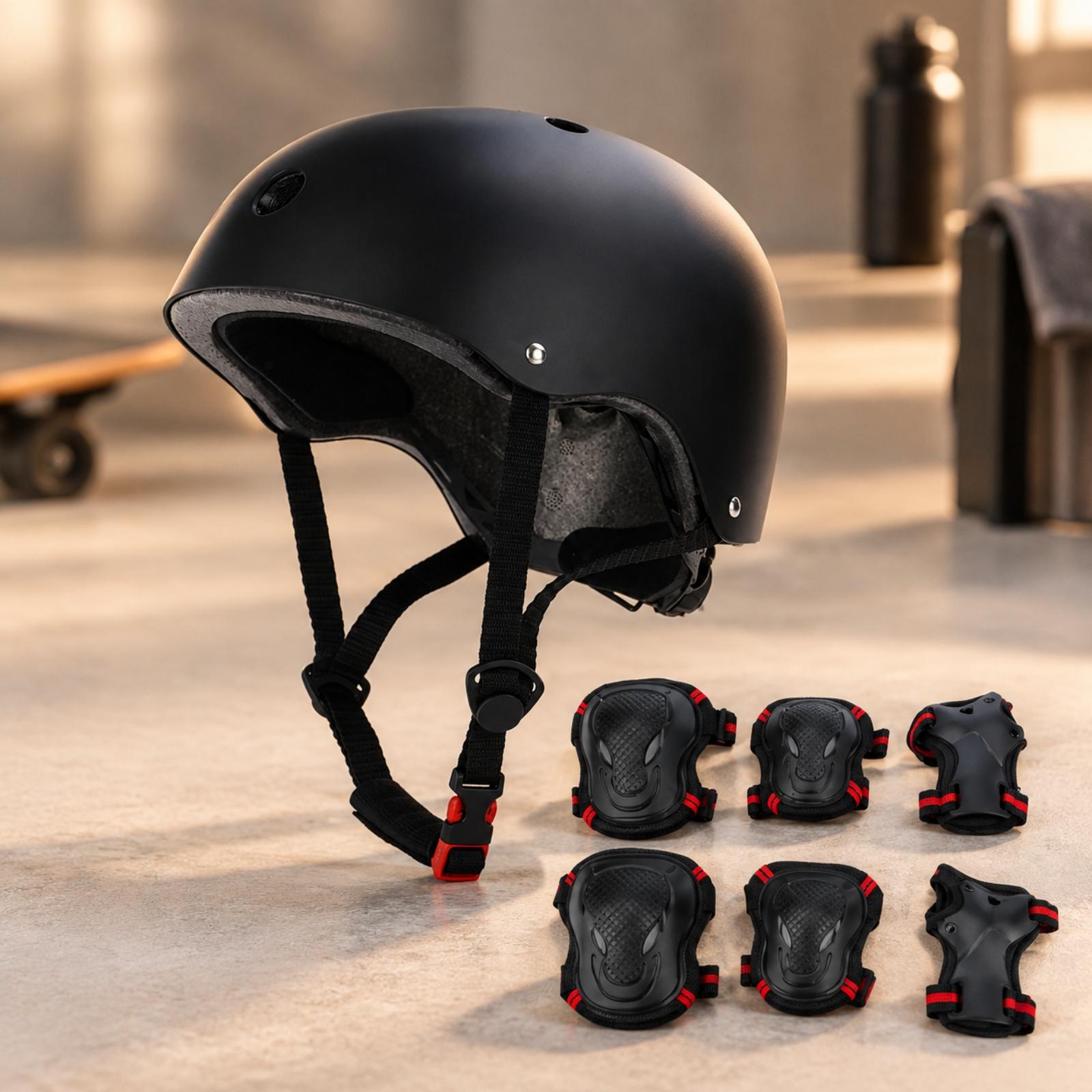 ABS 소재의 견고한 쉘 스케이트 헬멧, 무릎 보호대, - Scooter Helmet Set 리뷰 및 가격