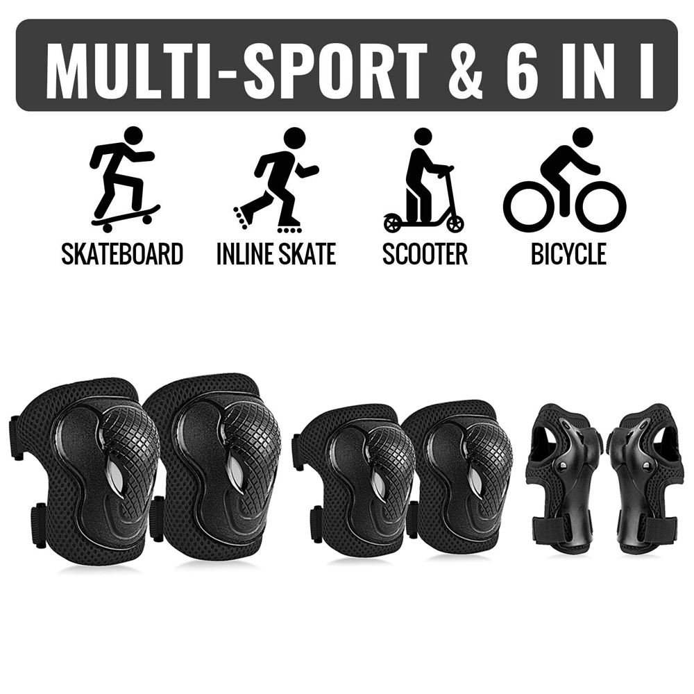 GOMOREON 6 개/대 어린이 안전 무릎 패드 팔꿈 - Scooter Helmet Set 리뷰 및 가격